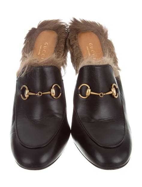 fur gucci shoes|gucci princetown mules on sale.